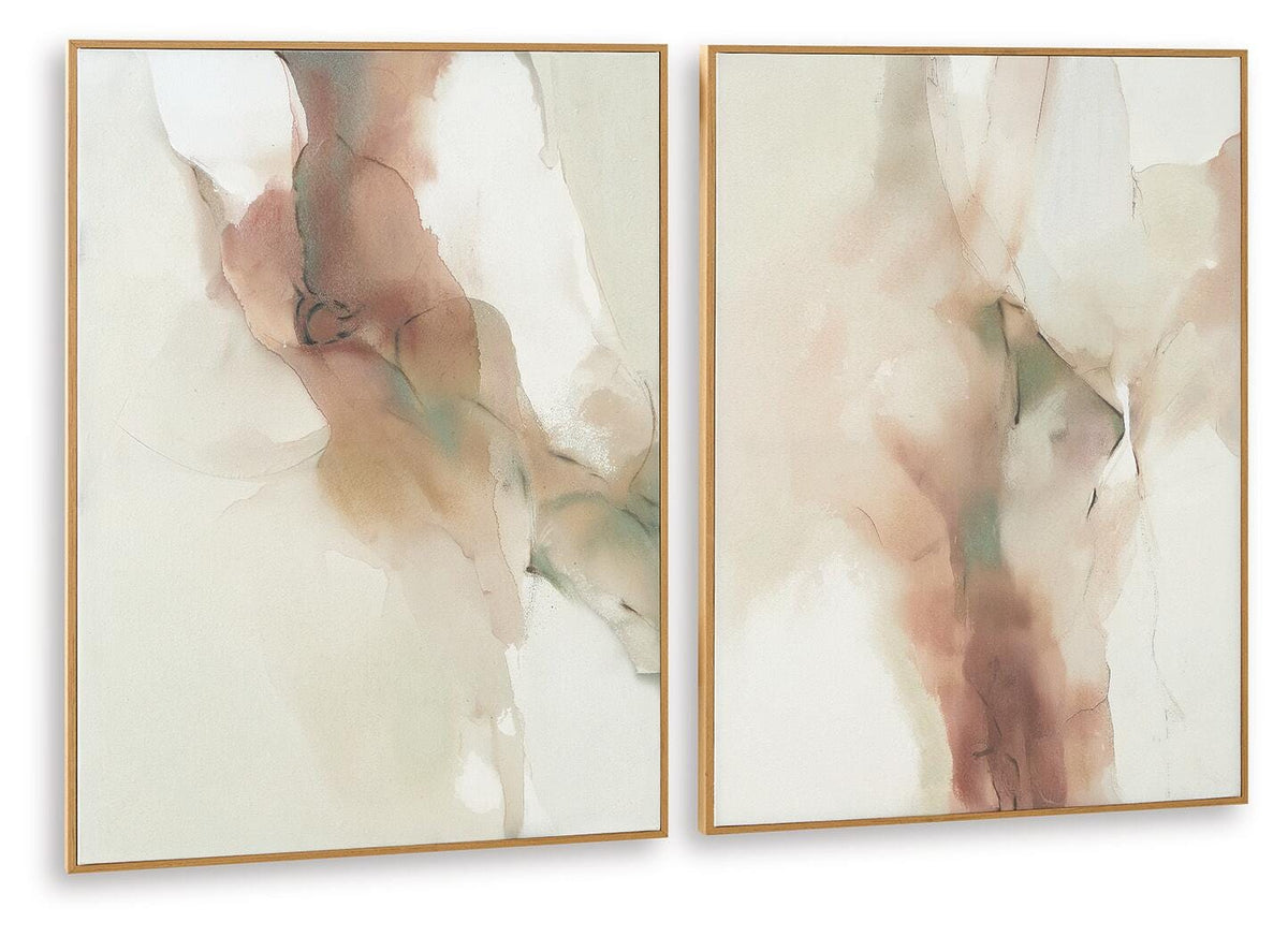 Brettwarth Green/Blue/Yellow Wall Art, Set of 2 by Ashley at Eve Furniture