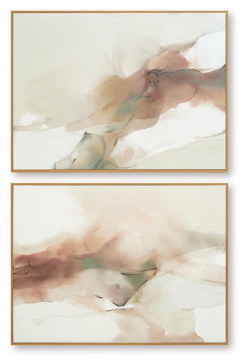 Brettwarth Green/Blue/Yellow Wall Art, Set of 2 by Ashley at Eve Furniture