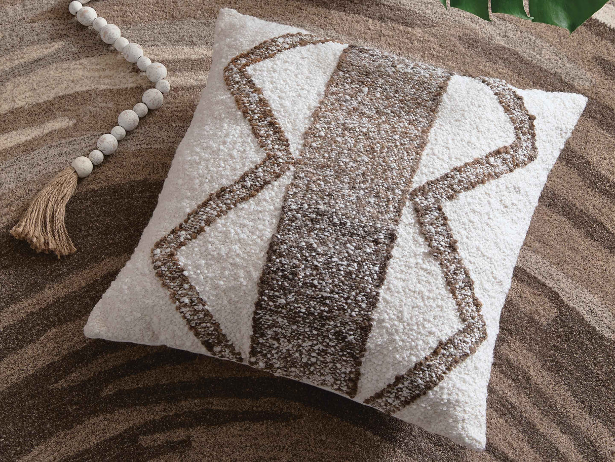Brettwood Ivory/Brown Pillow by Ashley at Eve Furniture