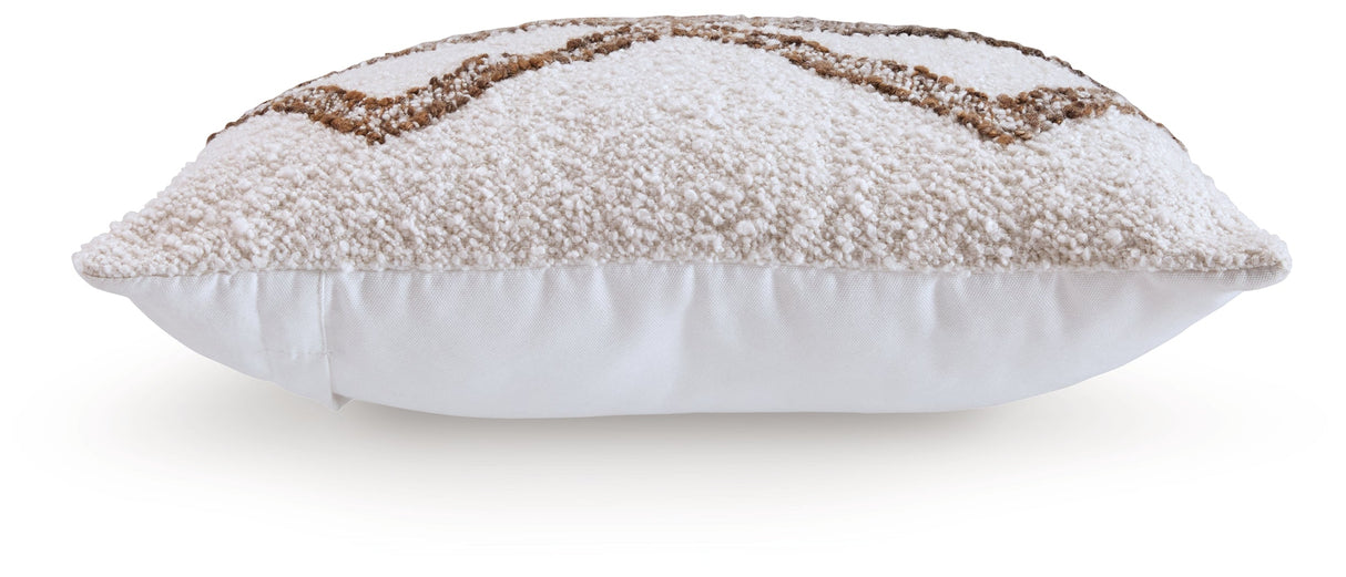 Brettwood Ivory/Brown Pillow (Set of 4) by Ashley at Eve Furniture