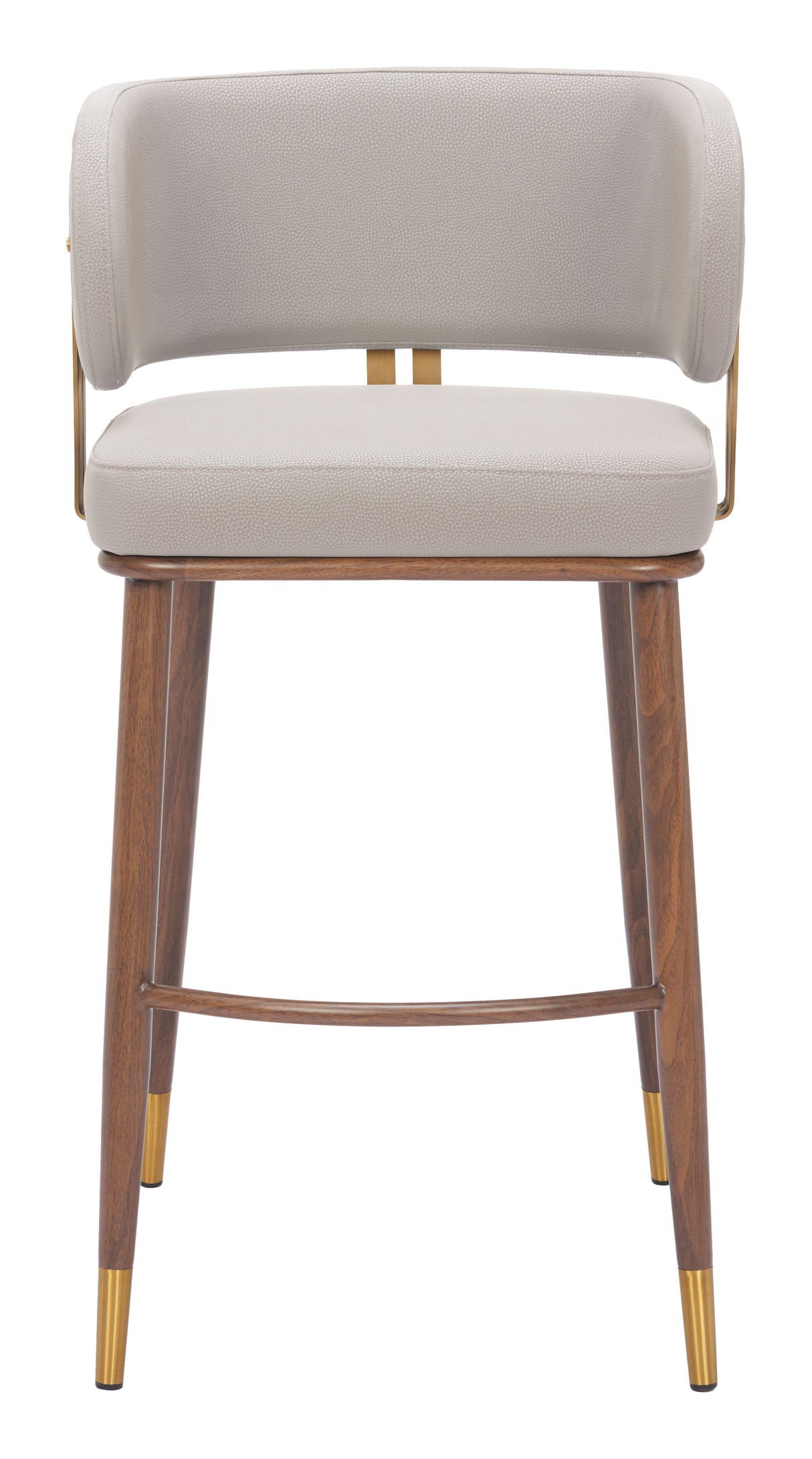 Brew Beige & Walnut Barstool by Zuomod at Eve Furniture