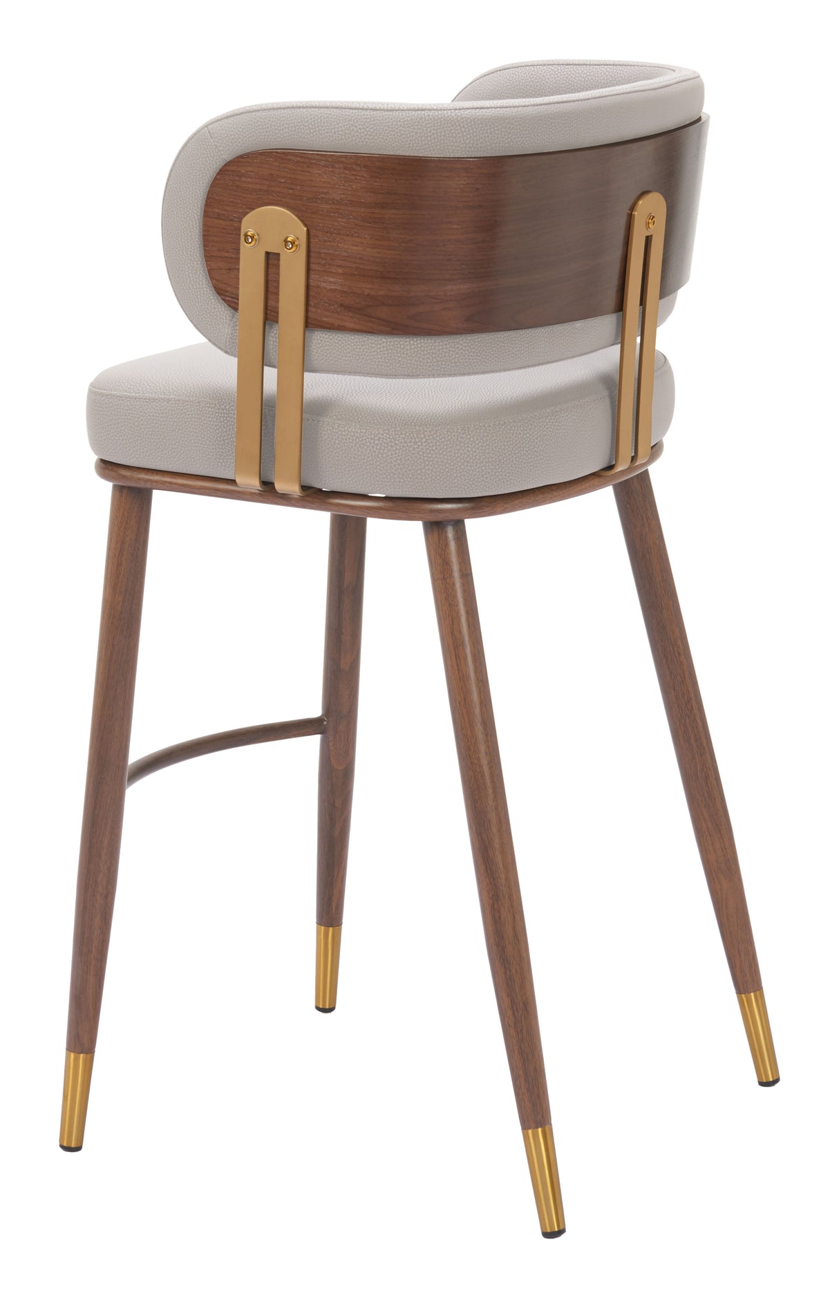 Brew Beige & Walnut Barstool by Zuomod at Eve Furniture