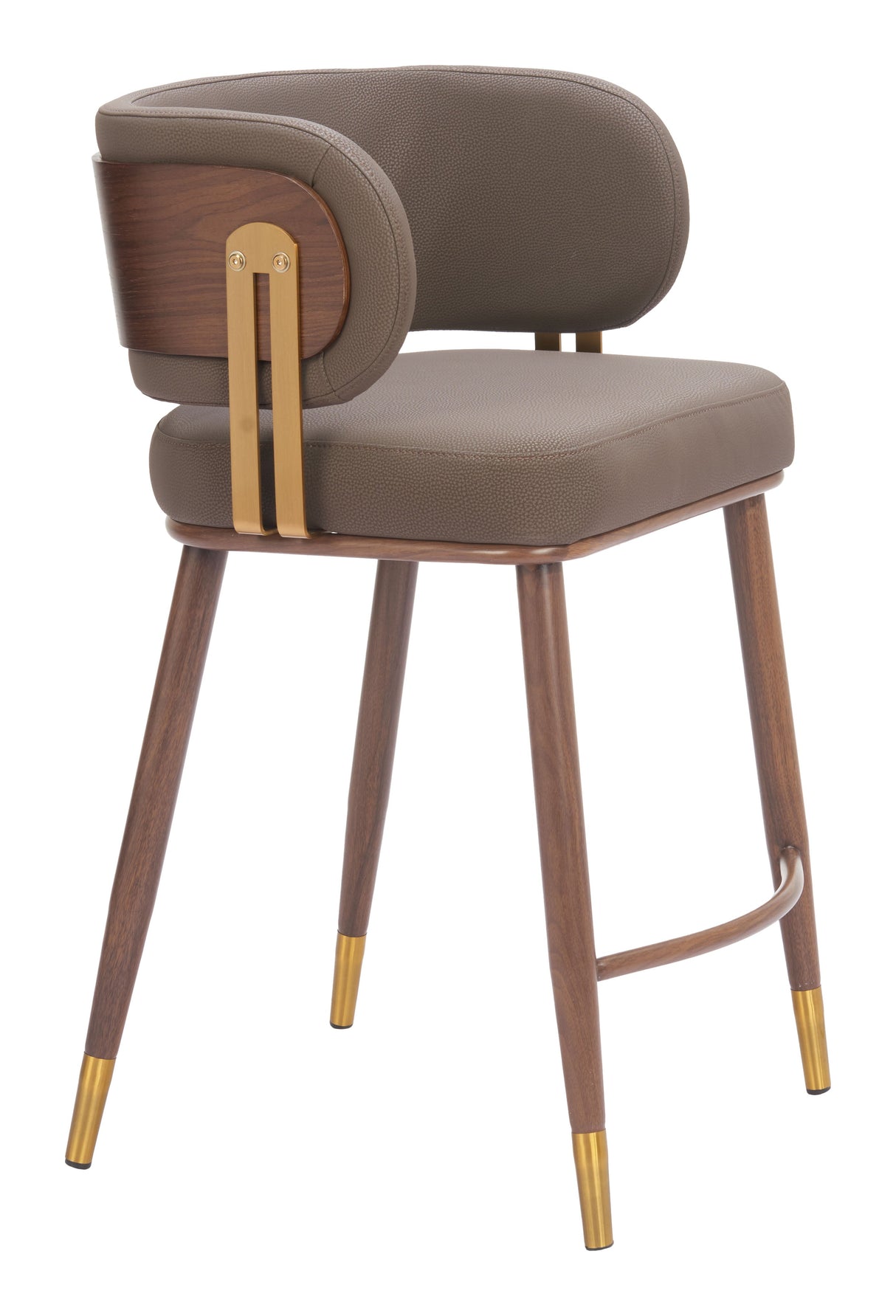 Brew Brown & Walnut Counter Stool by Zuomod at Eve Furniture