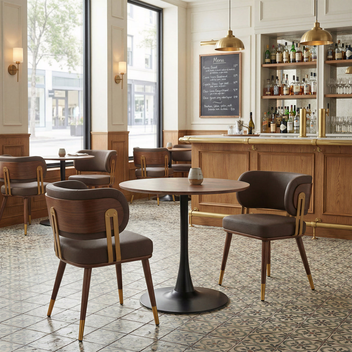Brew Brown & Walnut Dining Chair by Zuomod at Eve Furniture