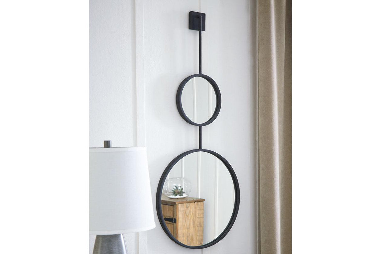 Brewer Black Accent Mirror by Ashley at Eve Furniture