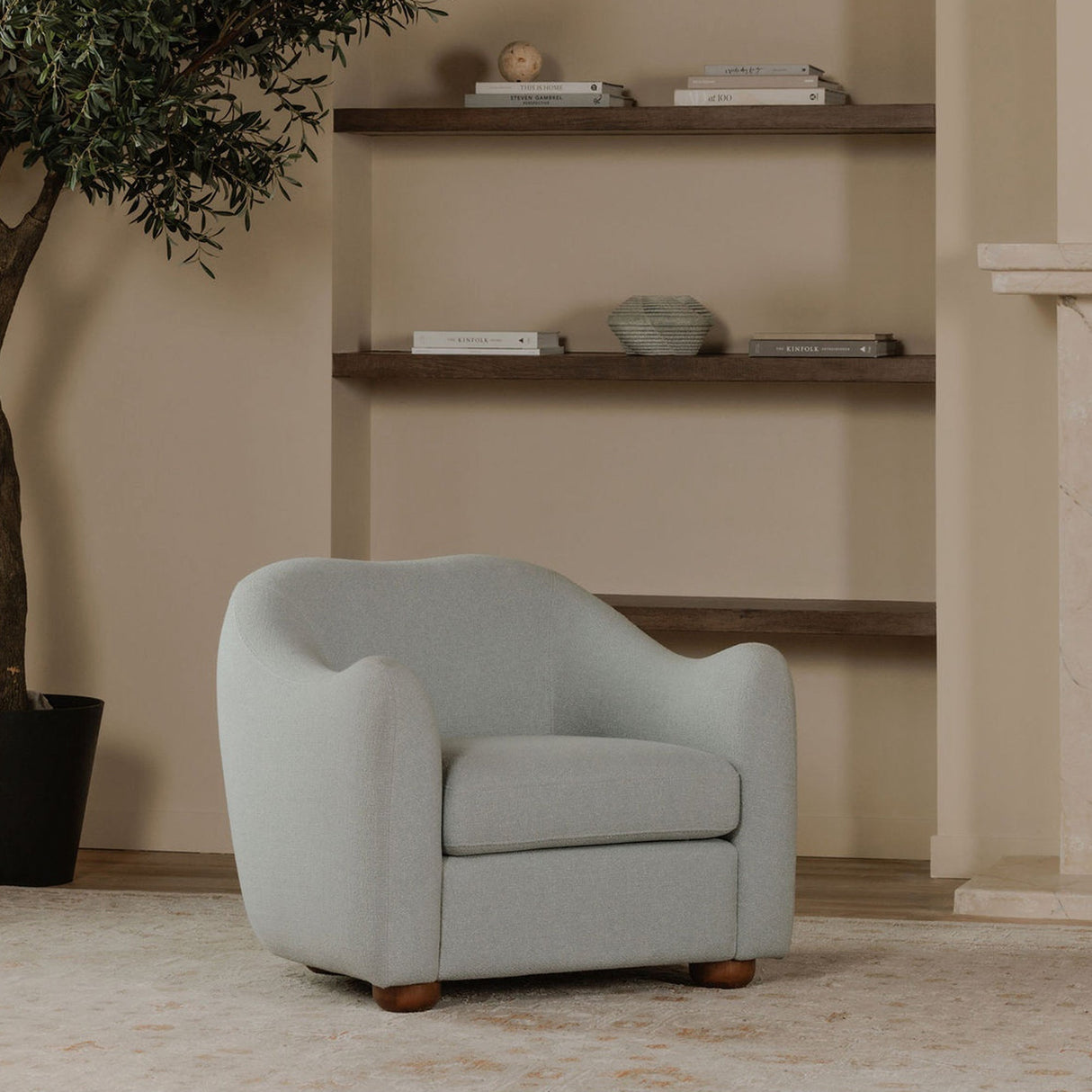 Bria Light Blue Accent Chair by MOES at Eve Furniture