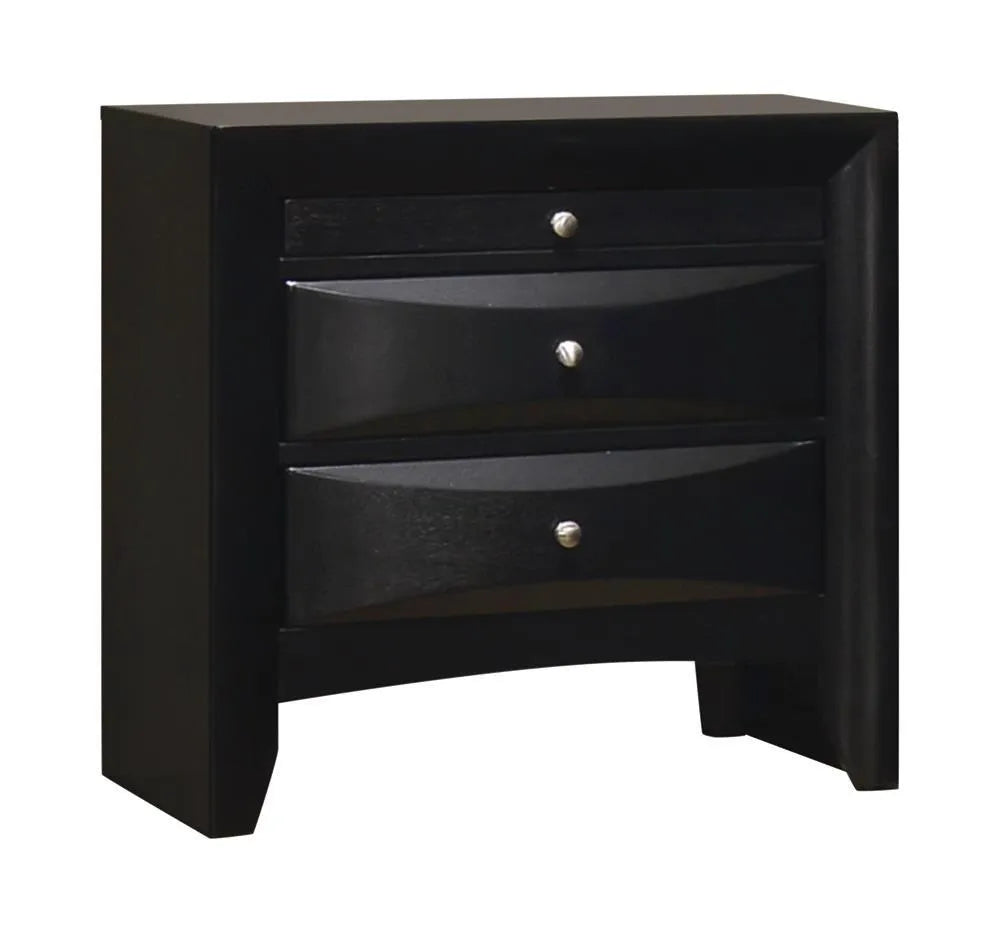 Briana Black Rectangular 2-Drawer Nightstand by Coaster at Eve Furniture