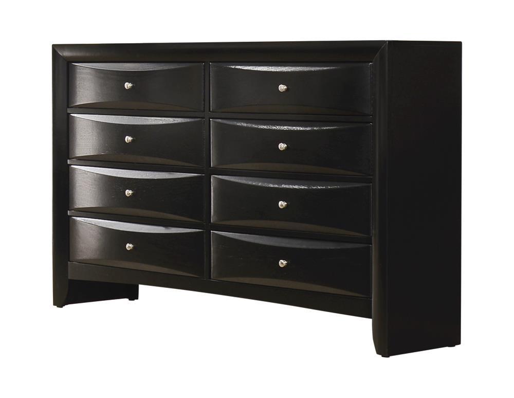 Briana Black Rectangular 8-Drawer Dresser by Coaster at Eve Furniture