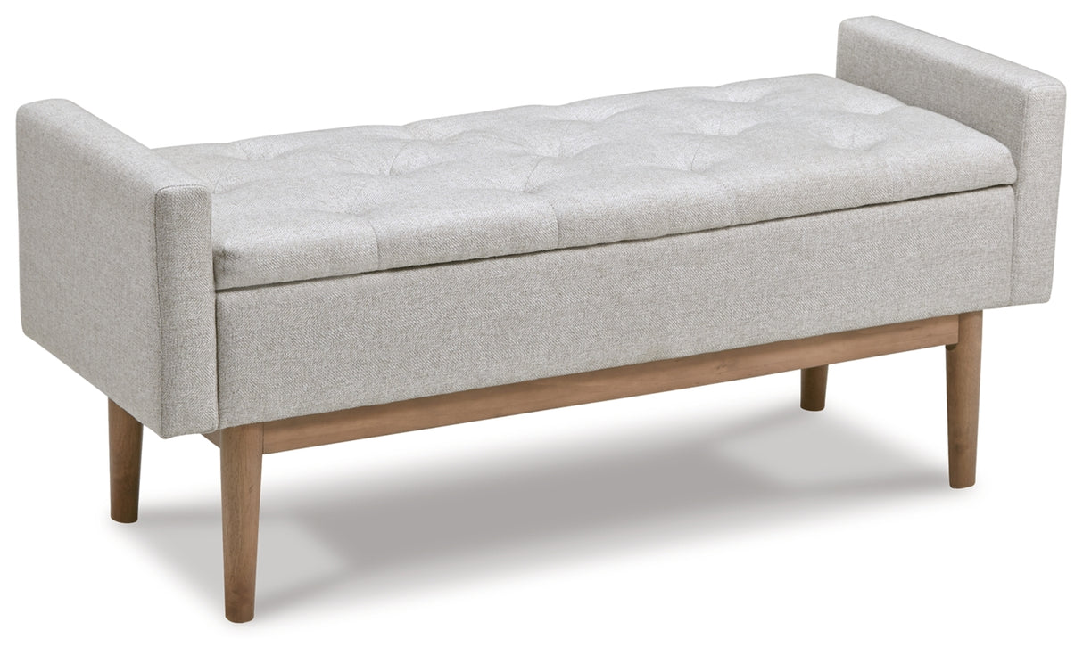Briarson Beige/Brown Storage Bench by Ashley at Eve Furniture