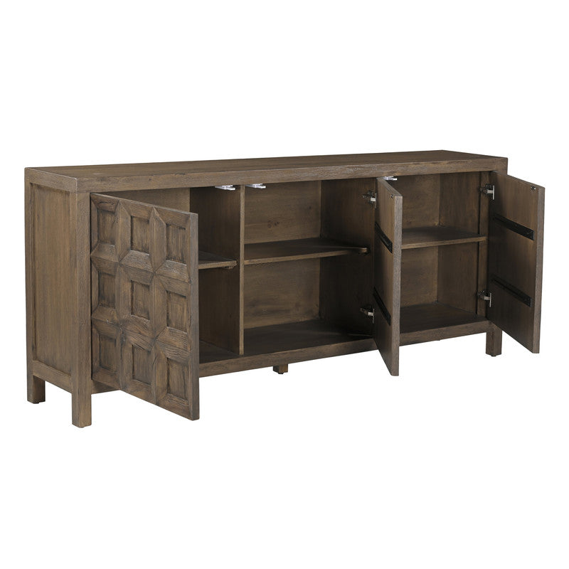 Briarwood Brown Three-Door Sideboard by Crestview at Eve Furniture