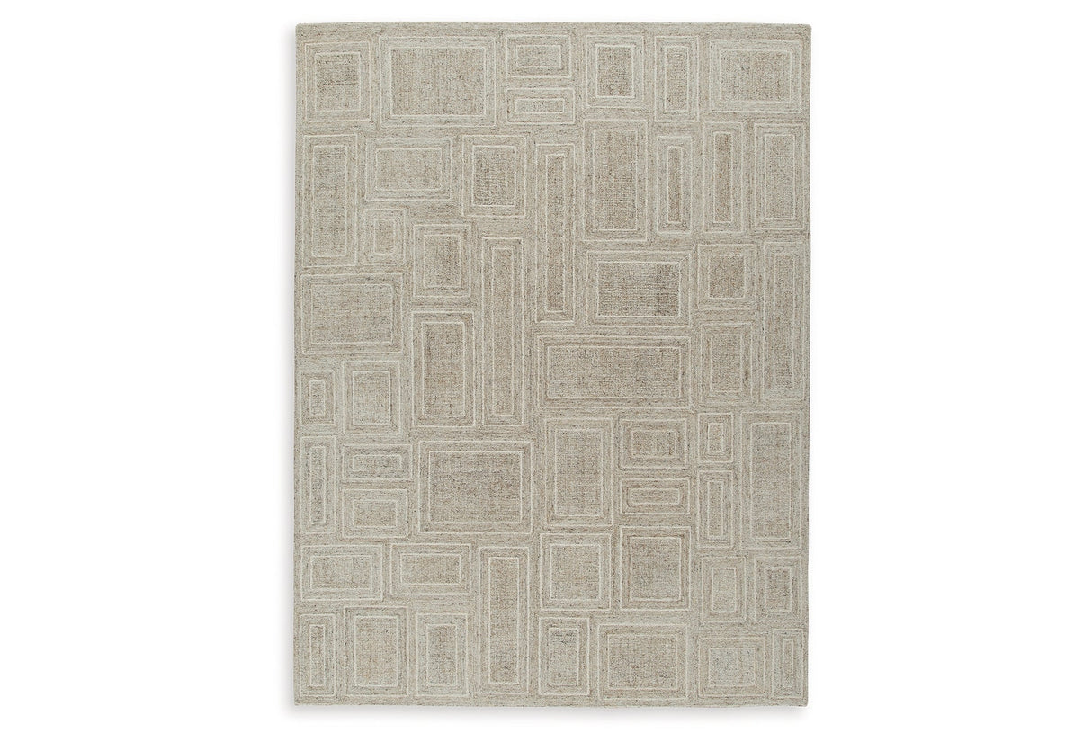 Brickburgh Gray/Ivory/Honey Large Rug by Ashley at Eve Furniture