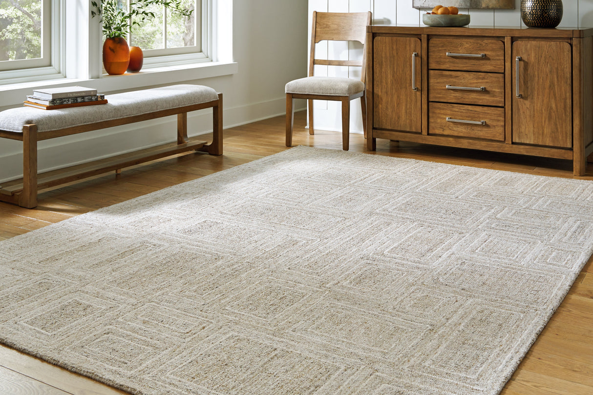 Brickburgh Gray/Ivory/Honey Large Rug by Ashley at Eve Furniture