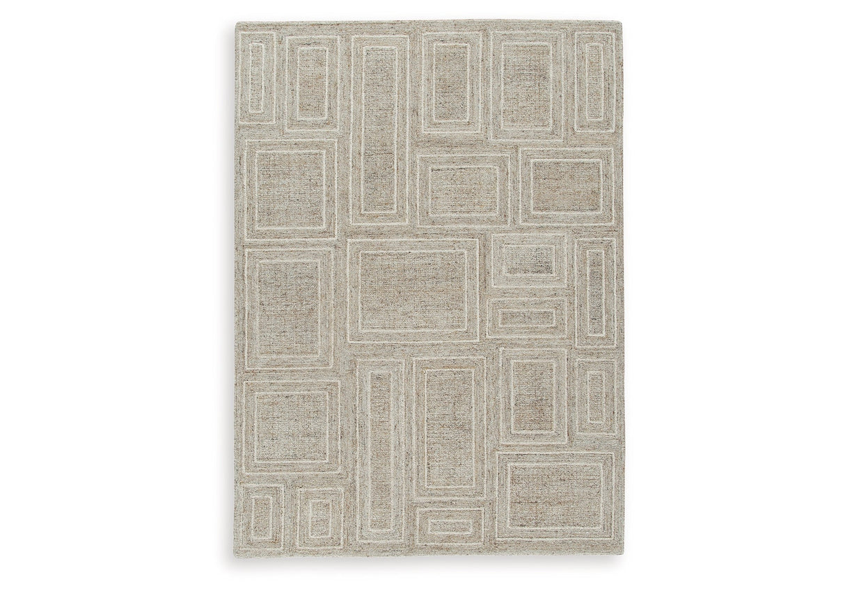 Brickburgh Gray/Ivory/Honey Medium Rug by Ashley at Eve Furniture