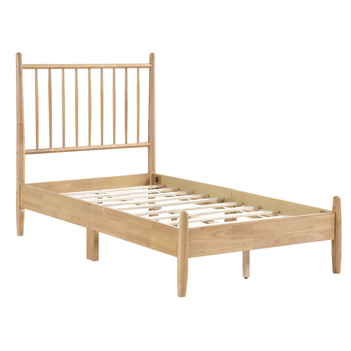 Brickell Natural Twin Platform Bed by Homelegance at Eve Furniture