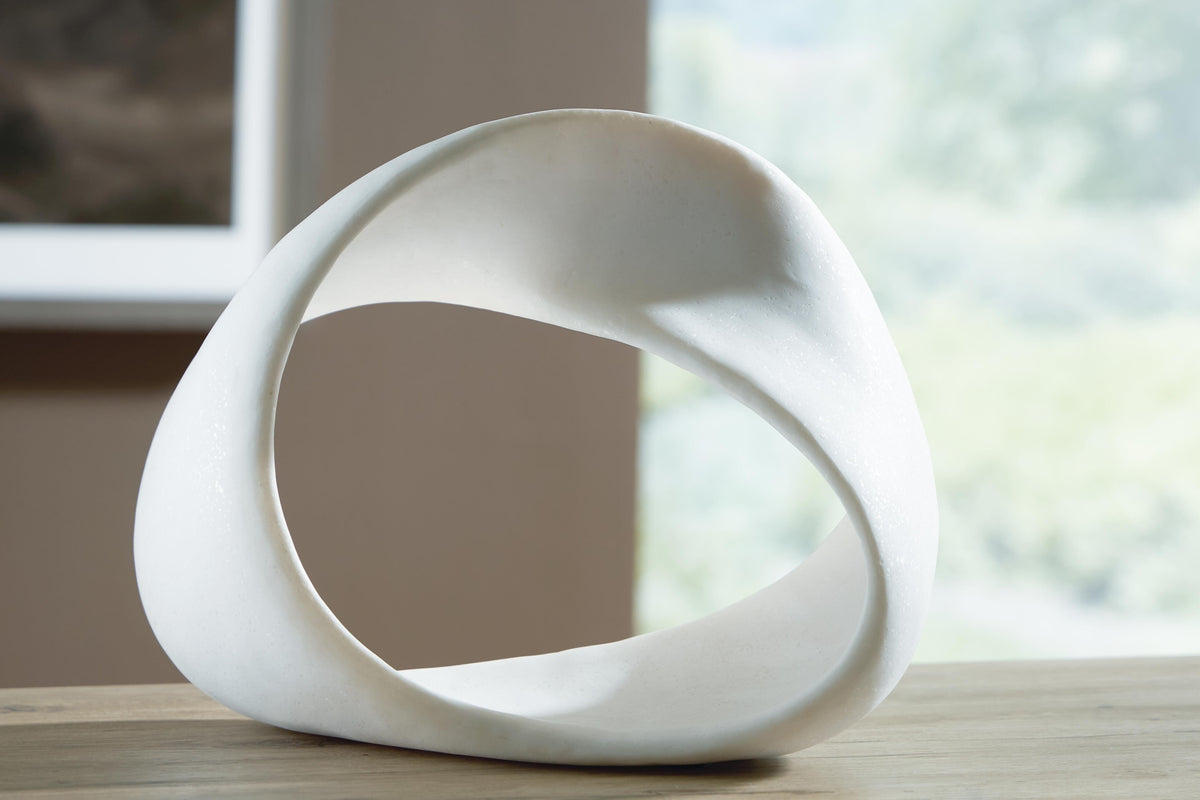 Brickmoore White Sculpture by Ashley at Eve Furniture