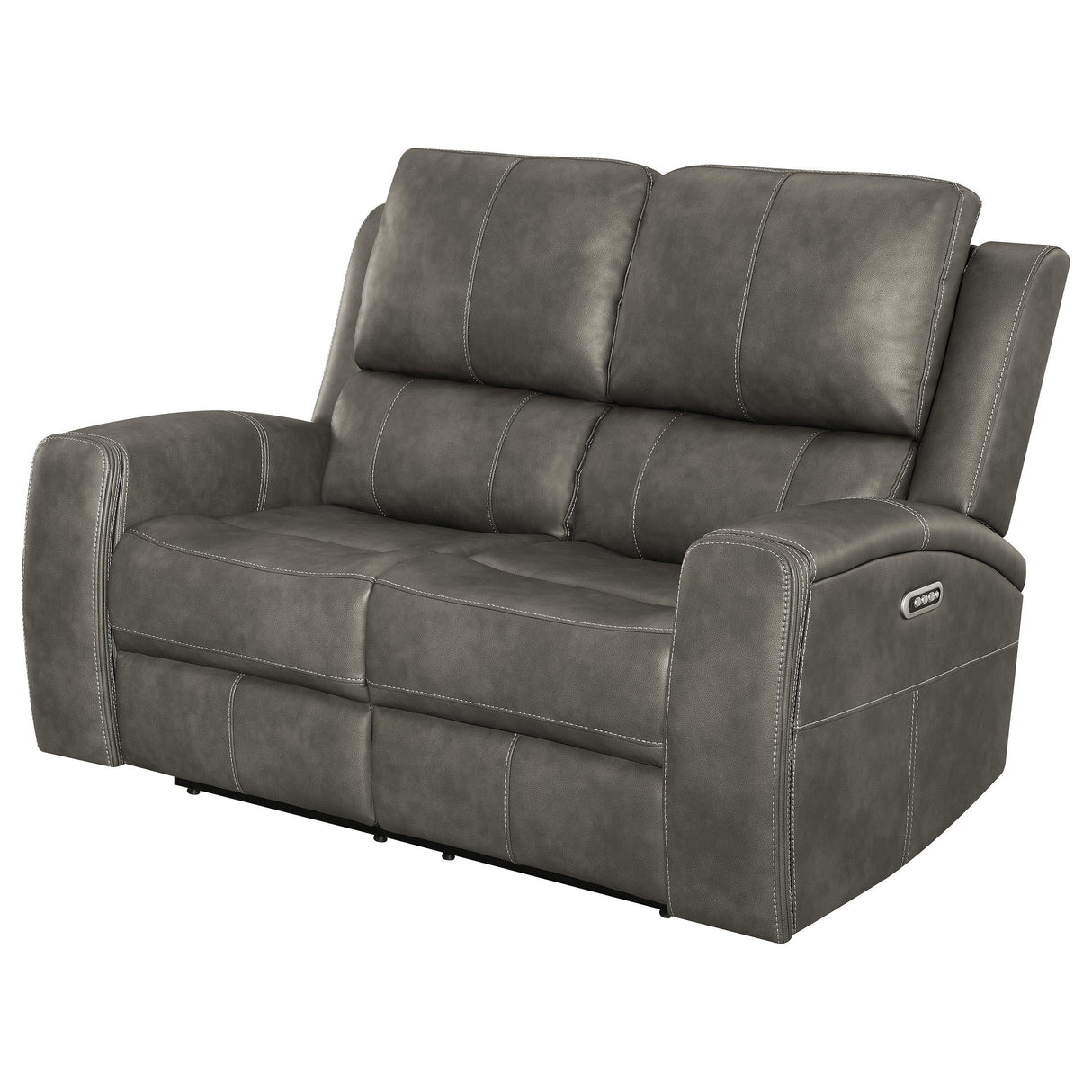 Brickston Charcoal Triple Power Reclining Loveseat by Coaster at Eve Furniture