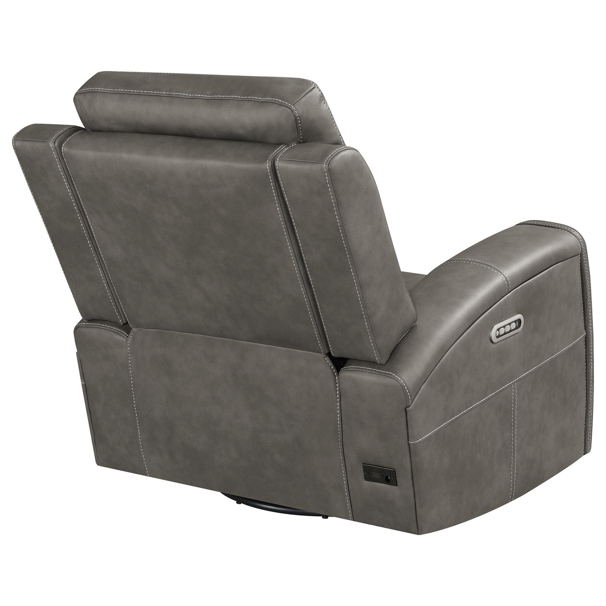 Brickston Charcoal Triple Power Swivel Glider Recliner by Coaster at Eve Furniture