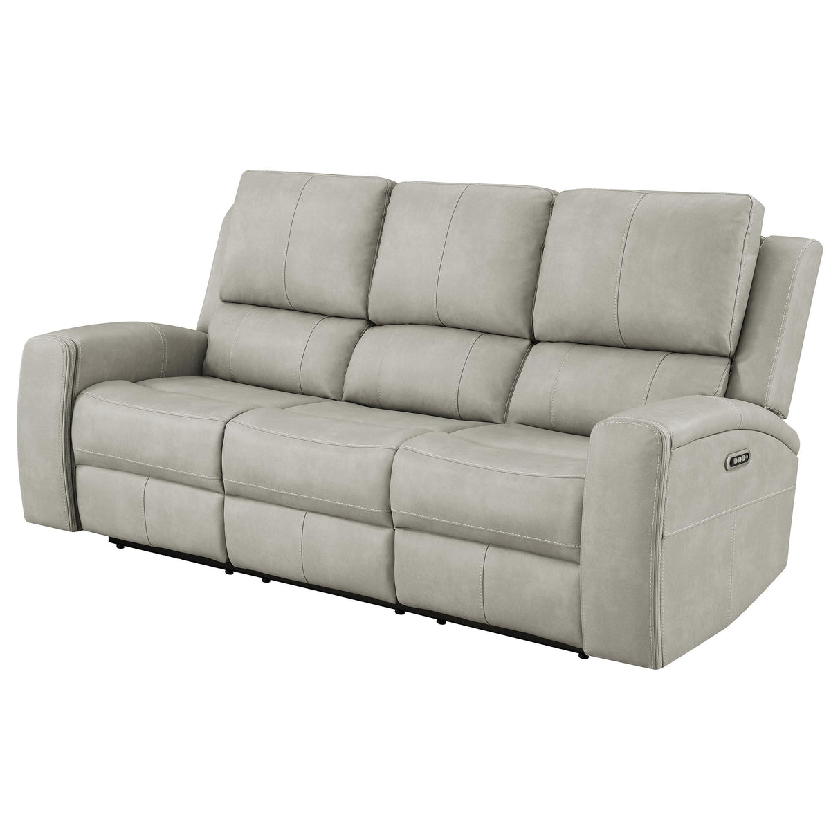 Brickston Triple Power Reclining Sofa Grey by Coaster at Eve Furniture