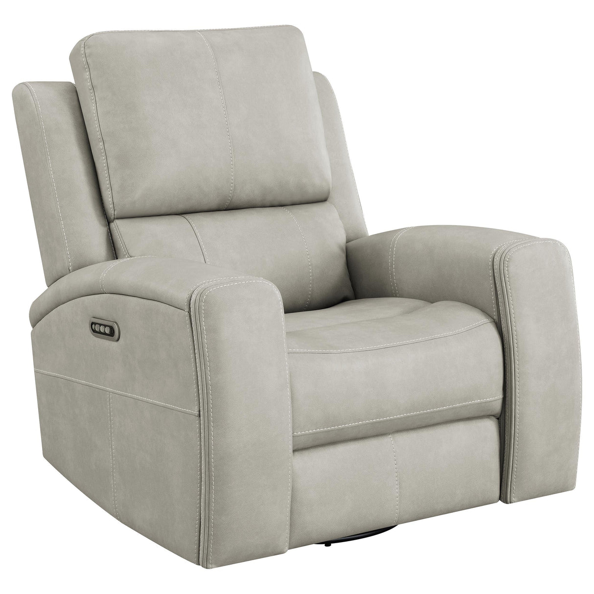 Brickston Gray Triple Power Swivel Glider Recliner by Coaster at Eve Furniture