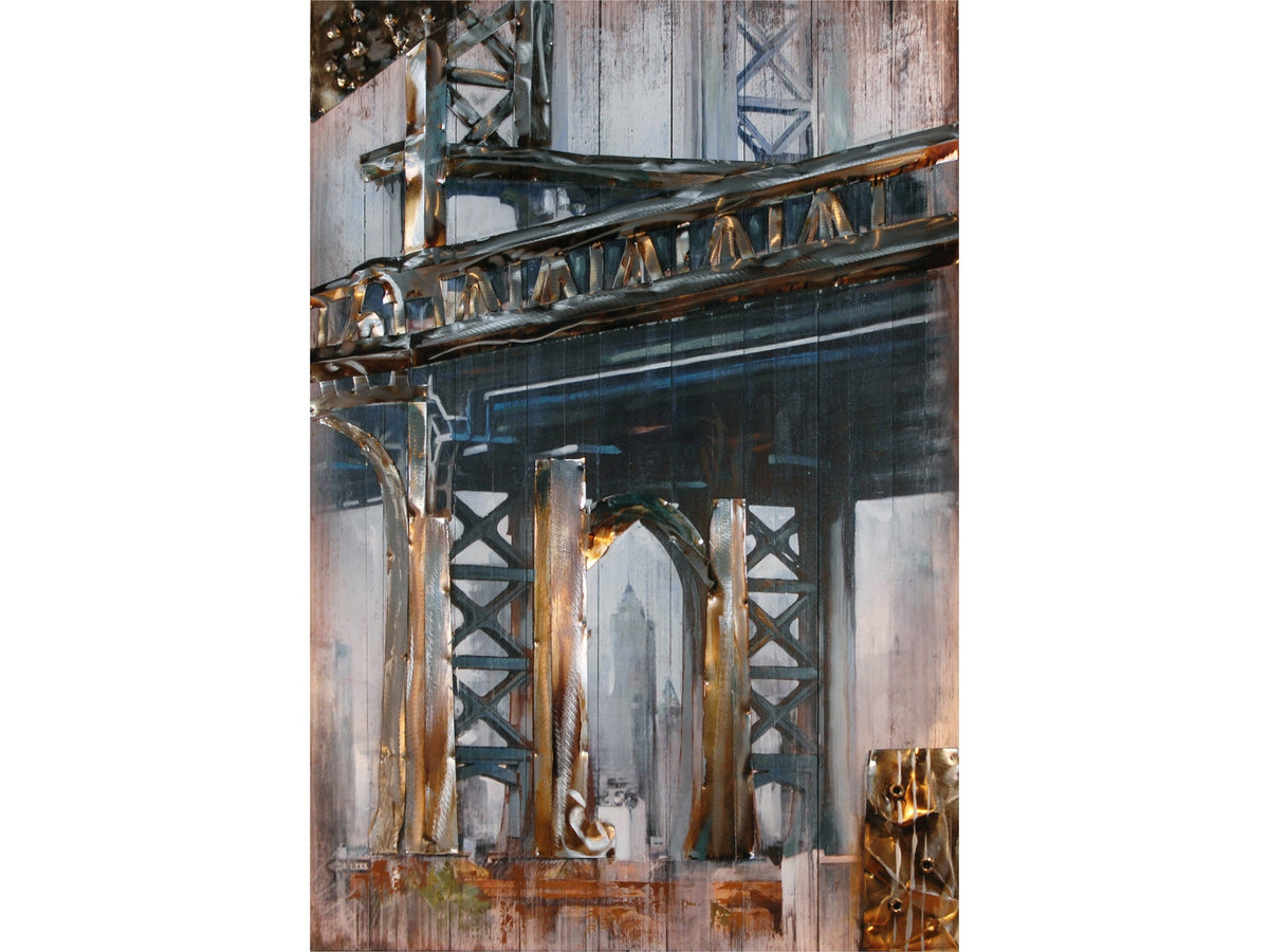 Bridge Gray/Brown Wall Art by Crestview at Eve Furniture