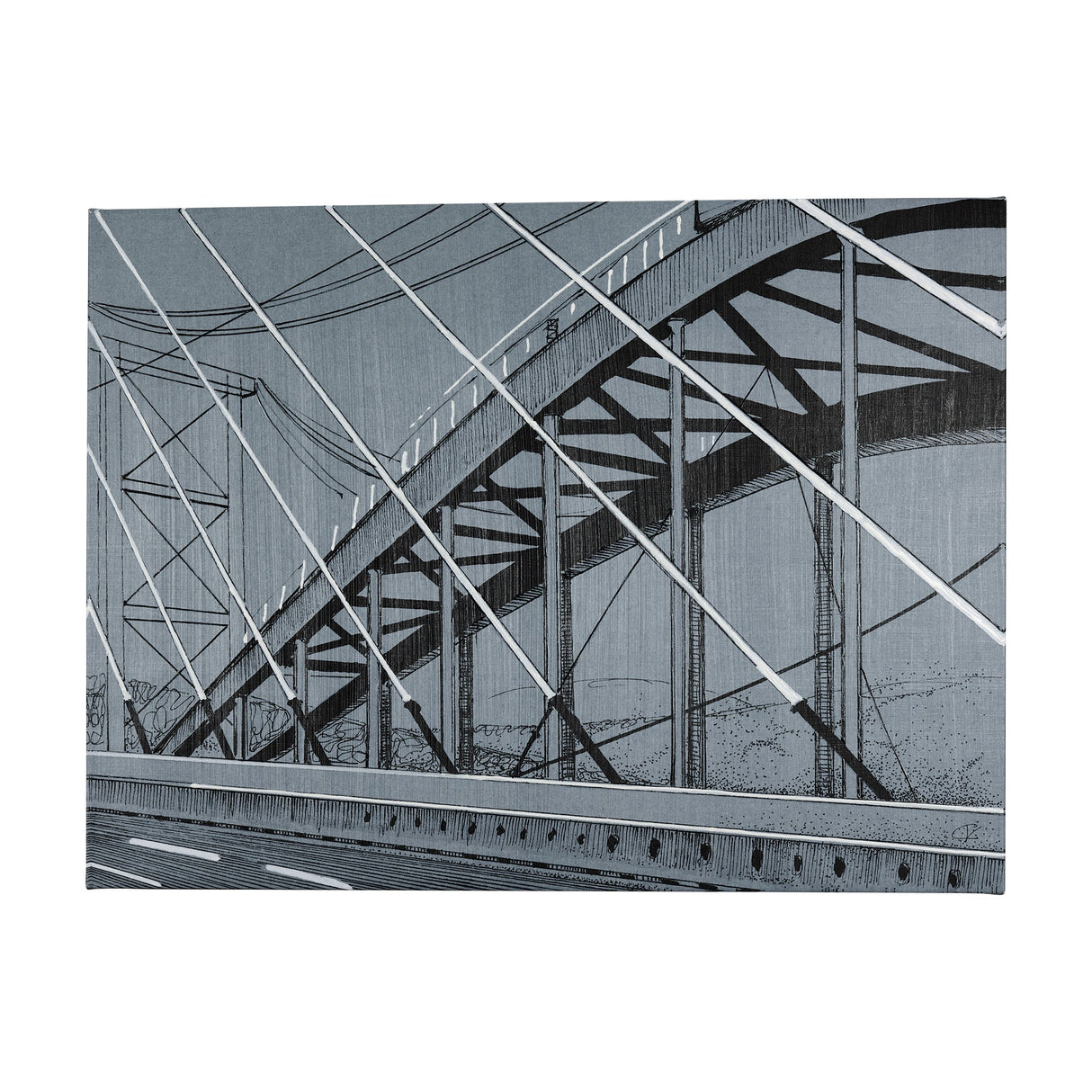 Bridge II by Mercana Studio a Hand Embellished Textured Canvas by Mercana at Eve Furniture