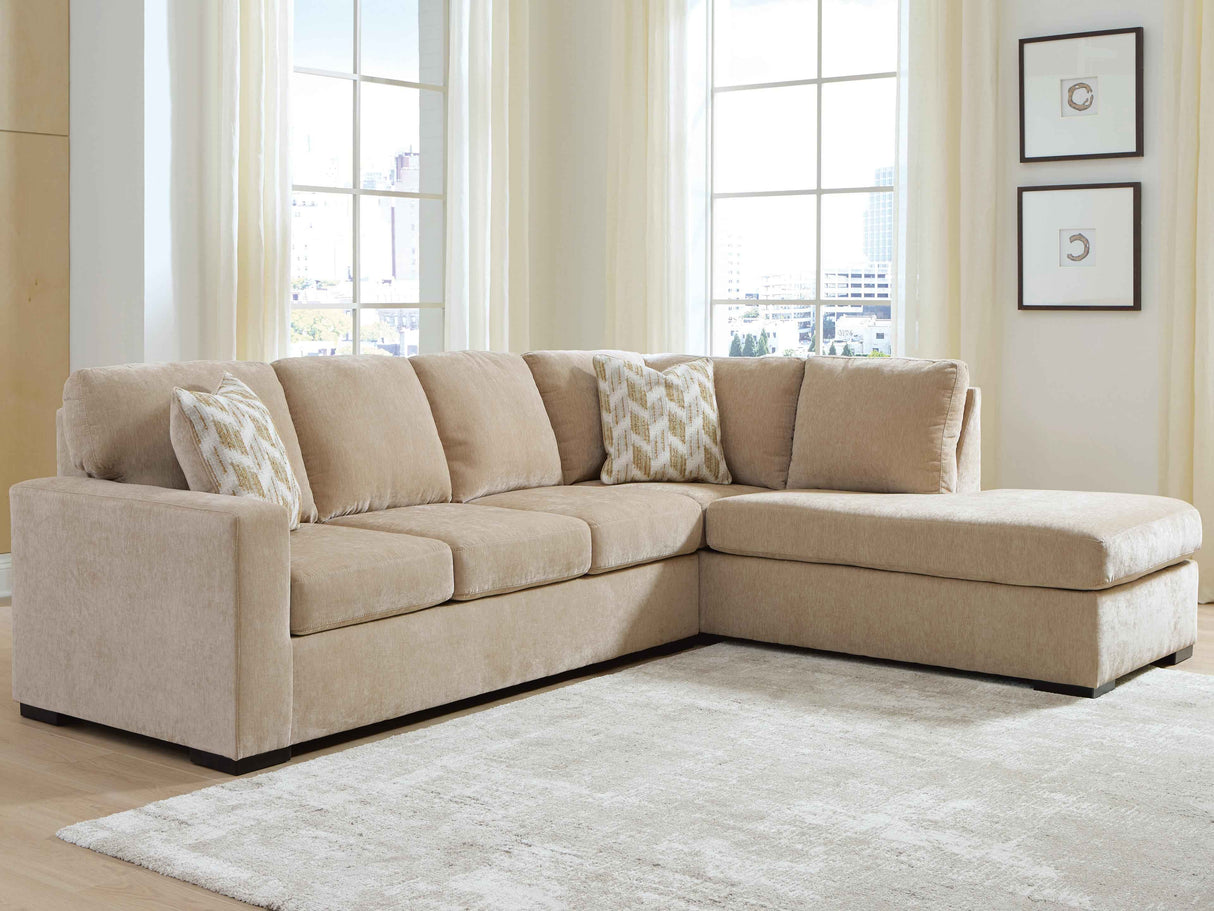 Bridgepoint Almond 2-Piece Sleeper Sectional with Chaise by Ashley at Eve Furniture