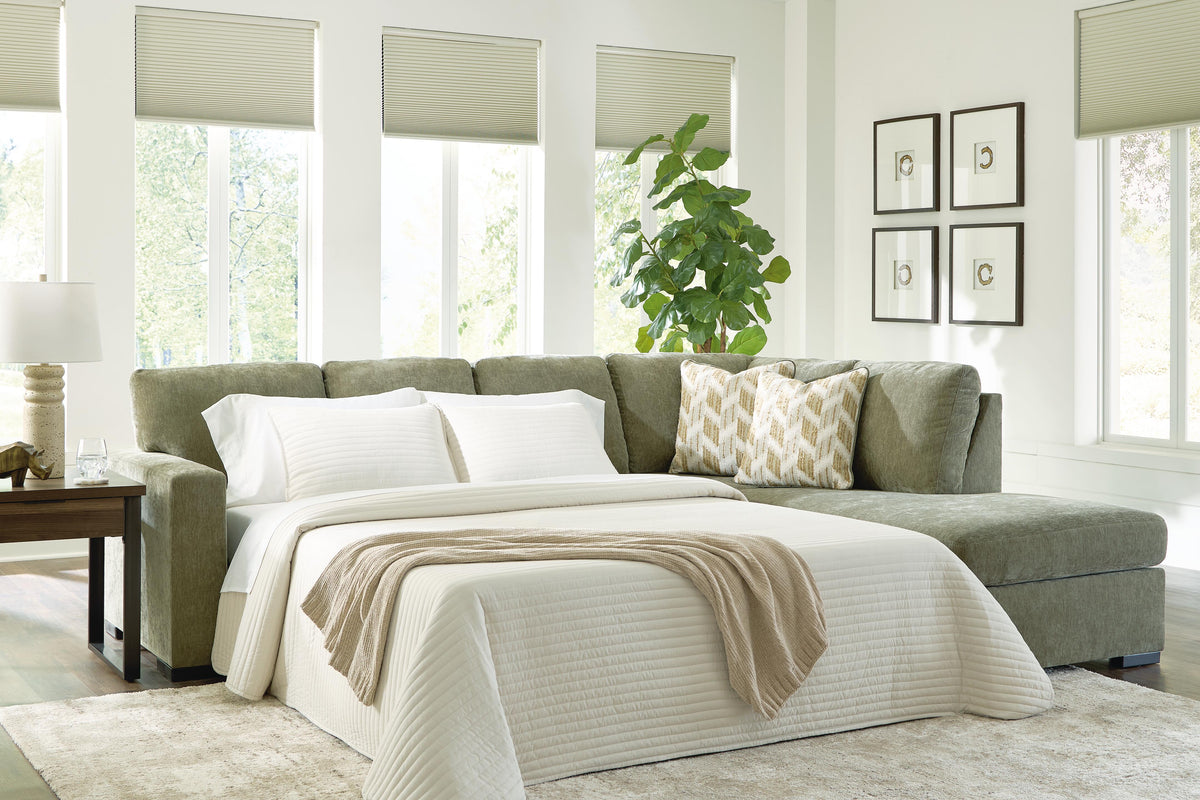 Bridgepoint Moss 2-Piece Sleeper Sectional with Chaise by Ashley at Eve Furniture