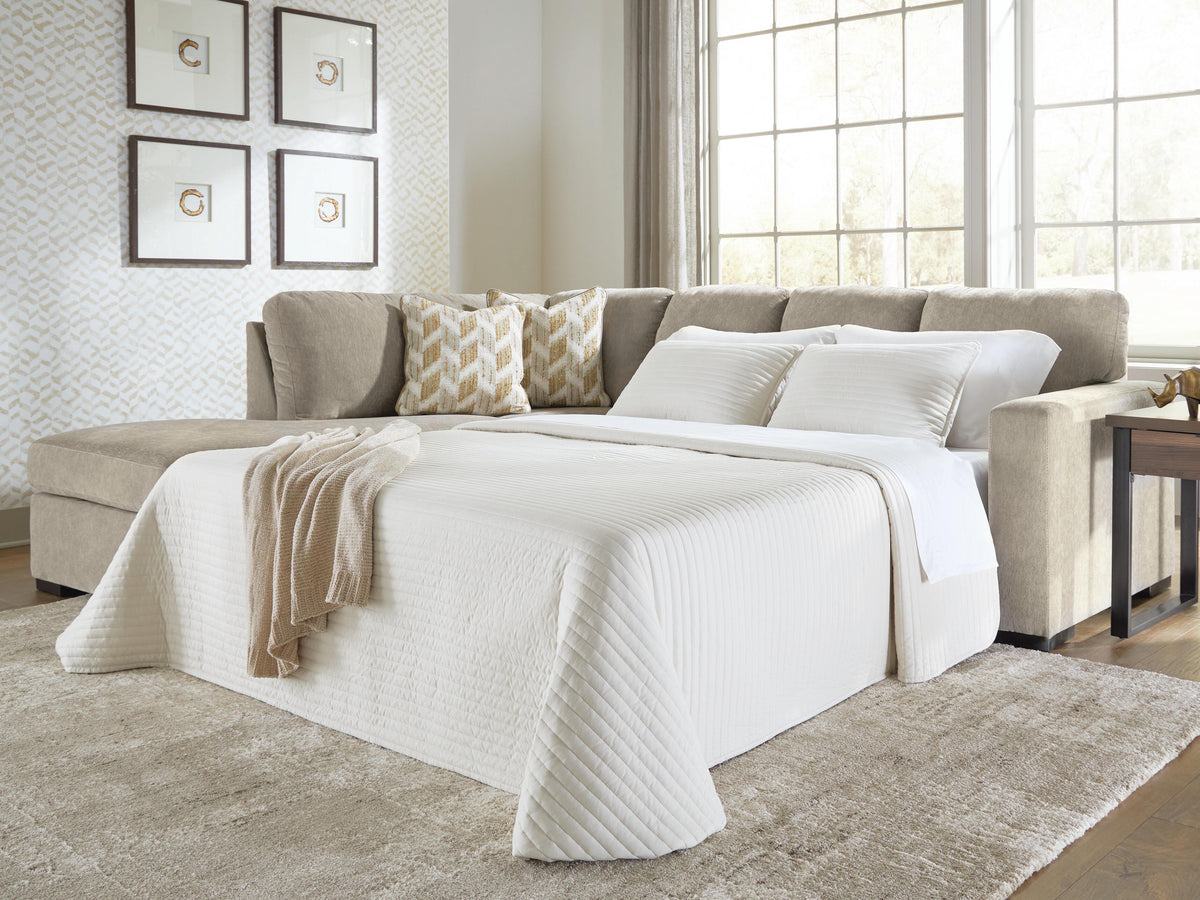 Bridgepoint Moss 2-Piece Sleeper Sectional with Chaise by Ashley at Eve Furniture