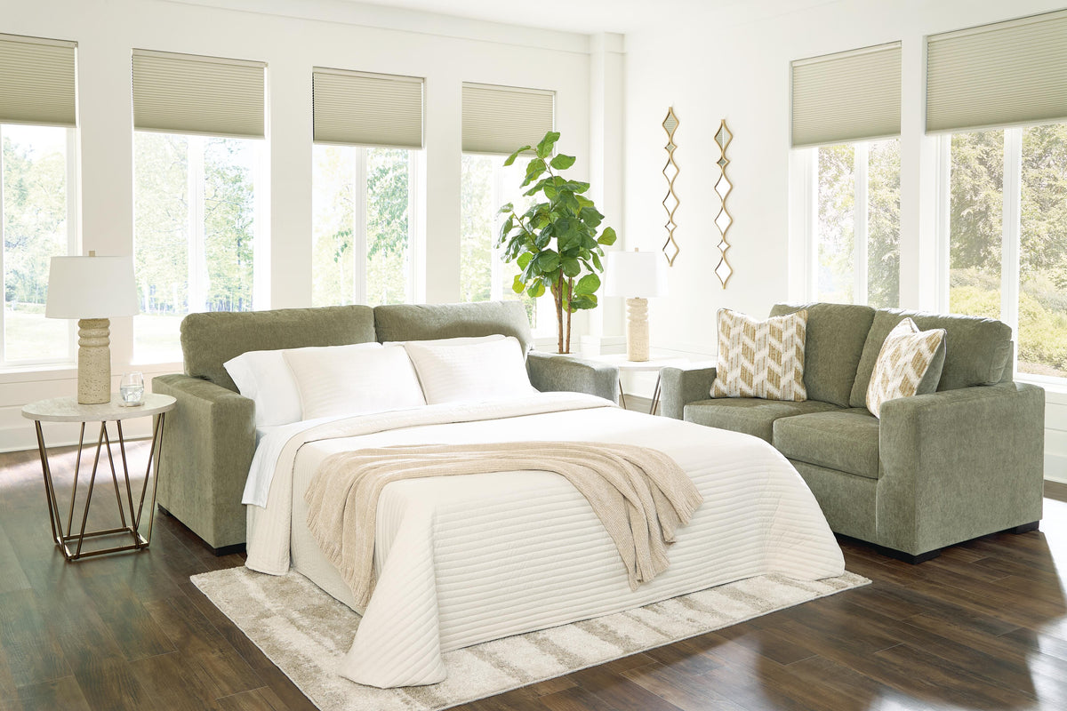 Bridgepoint Moss Queen Sofa Sleeper by Ashley at Eve Furniture