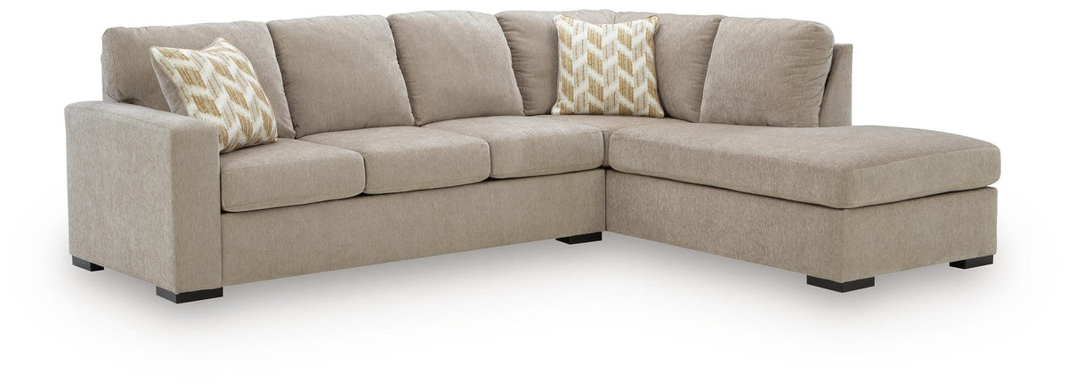 Bridgepoint Stone 2-Piece Sectional with Chaise by Ashley at Eve Furniture