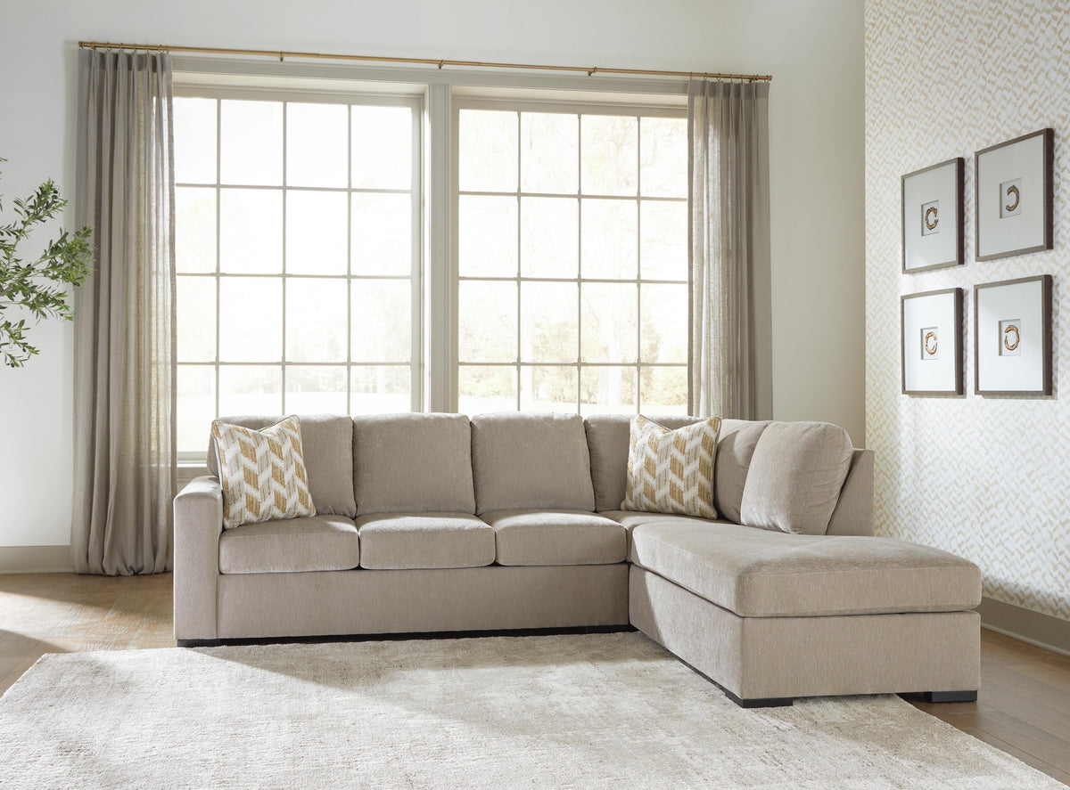 Bridgepoint Stone 2-Piece Sleeper Sectional with Chaise by Ashley at Eve Furniture