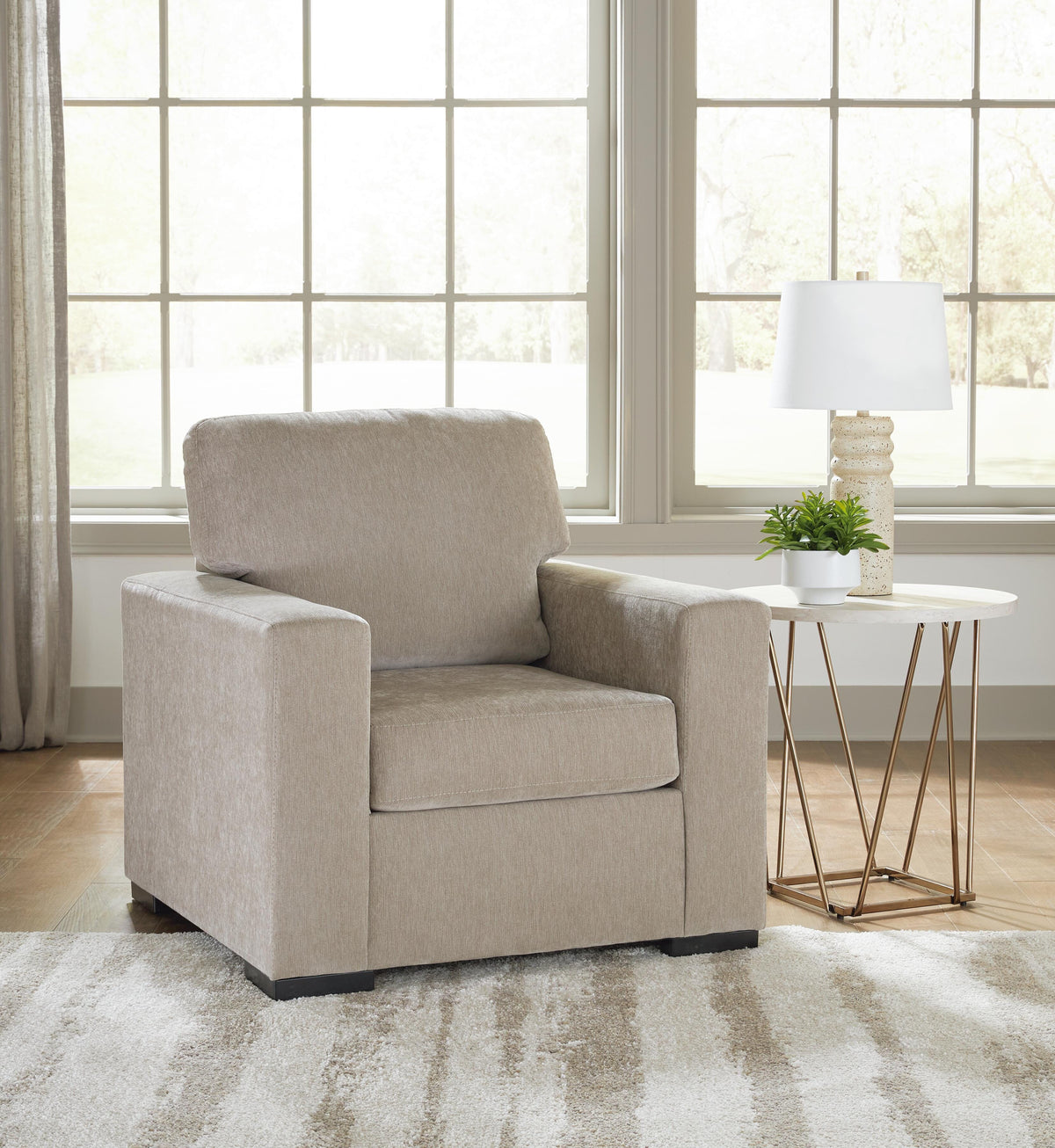 Bridgepoint Stone Chair by Ashley at Eve Furniture