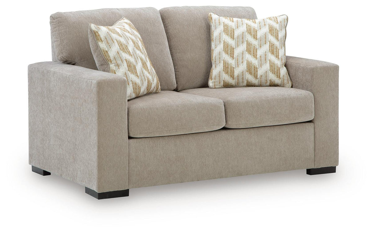 Bridgepoint Stone Loveseat by Ashley at Eve Furniture