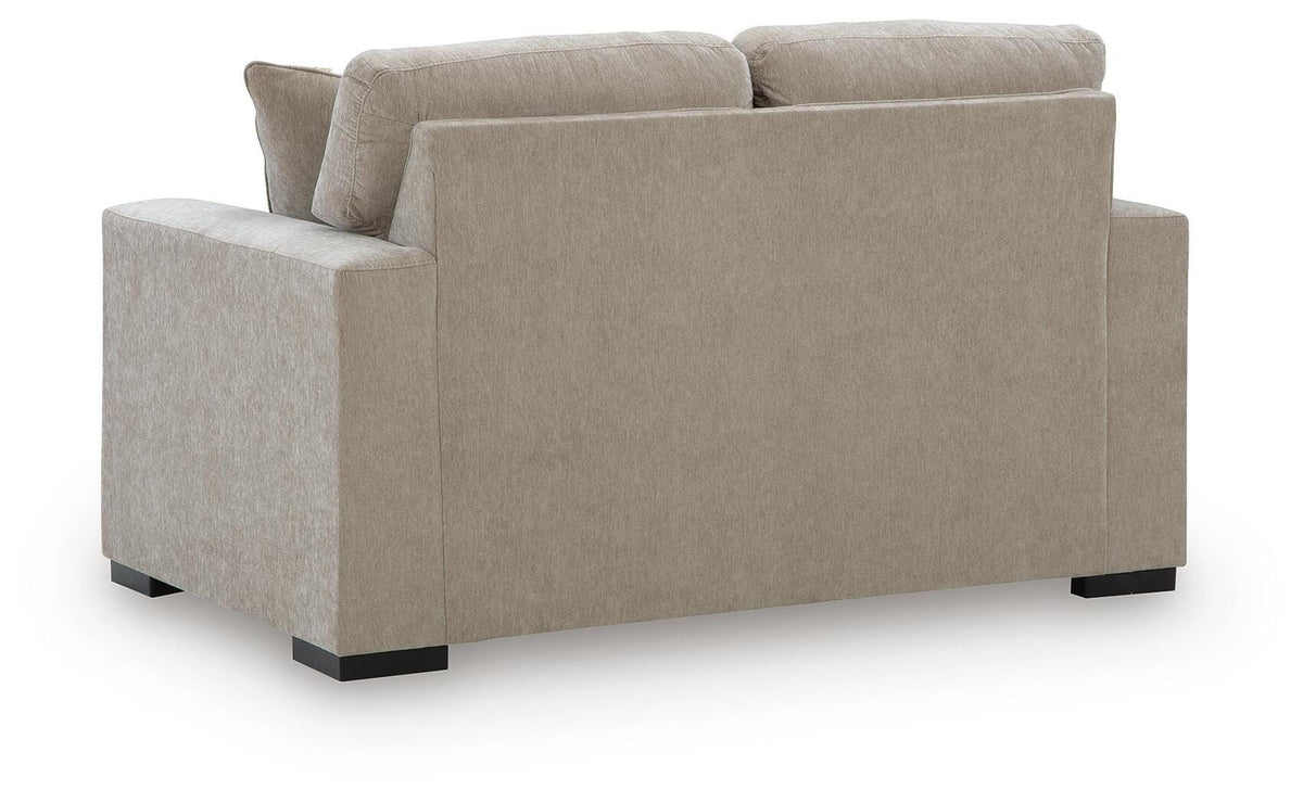 Bridgepoint Stone Loveseat by Ashley at Eve Furniture