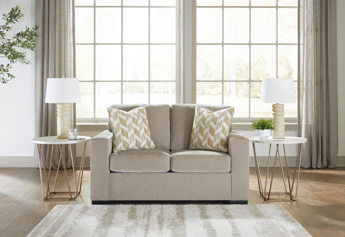 Bridgepoint Stone Loveseat by Ashley at Eve Furniture