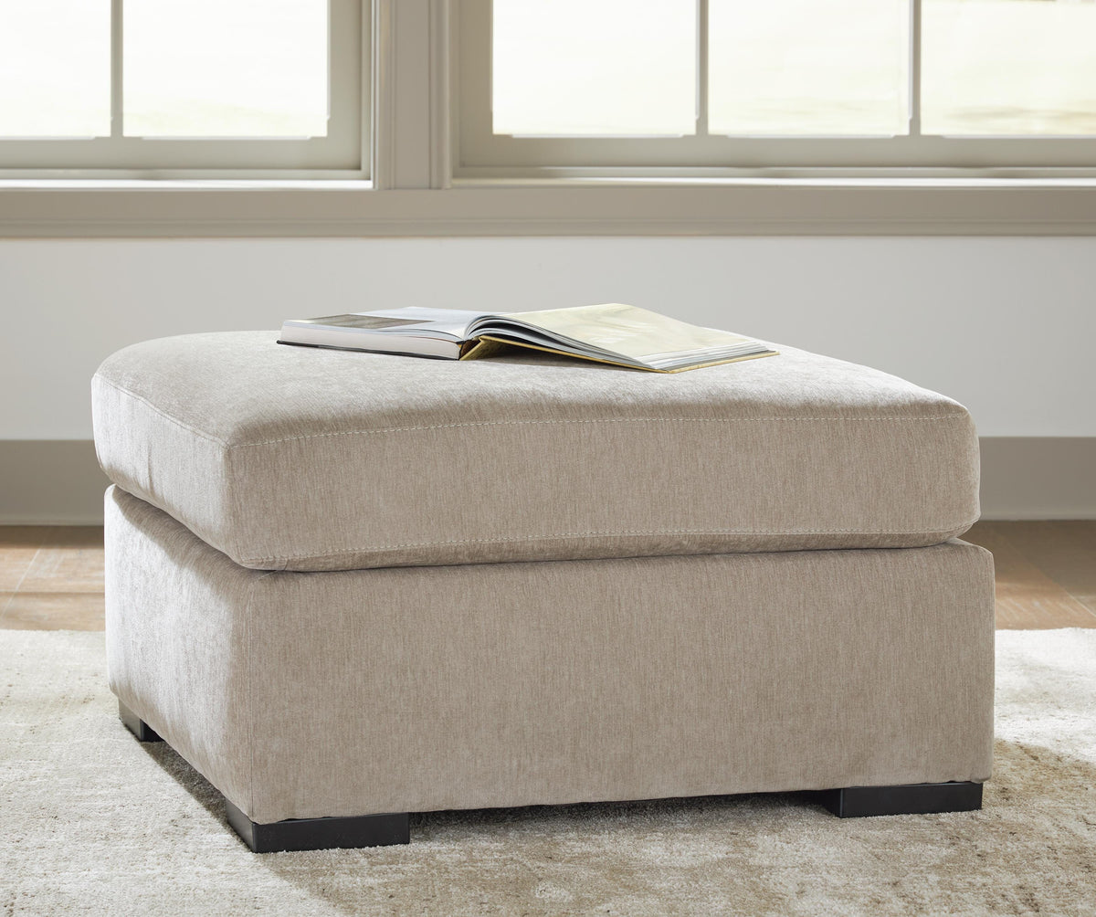 Bridgepoint Stone Oversized Accent Ottoman by Ashley at Eve Furniture