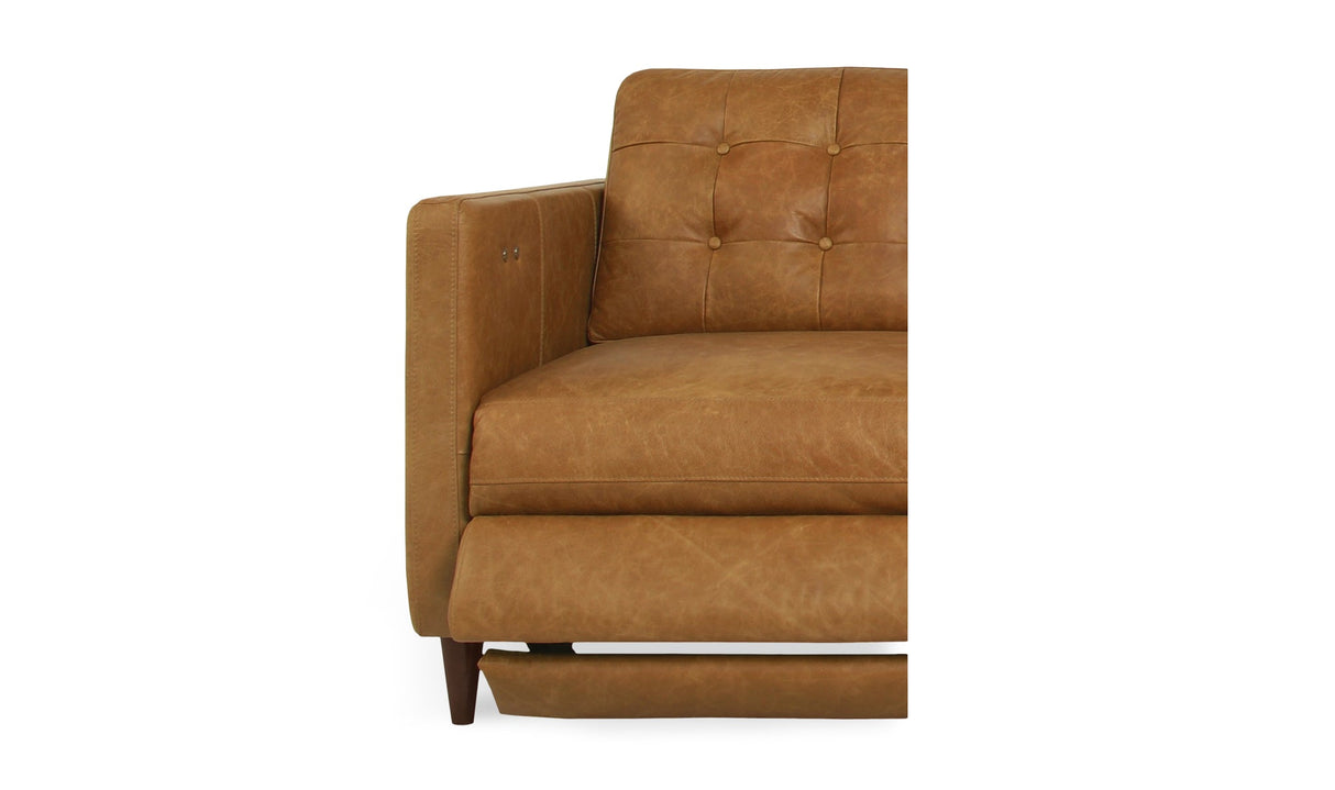 Bridgers Power Recliner Sofa Tan Leather by Moe's Home at Eve Furniture