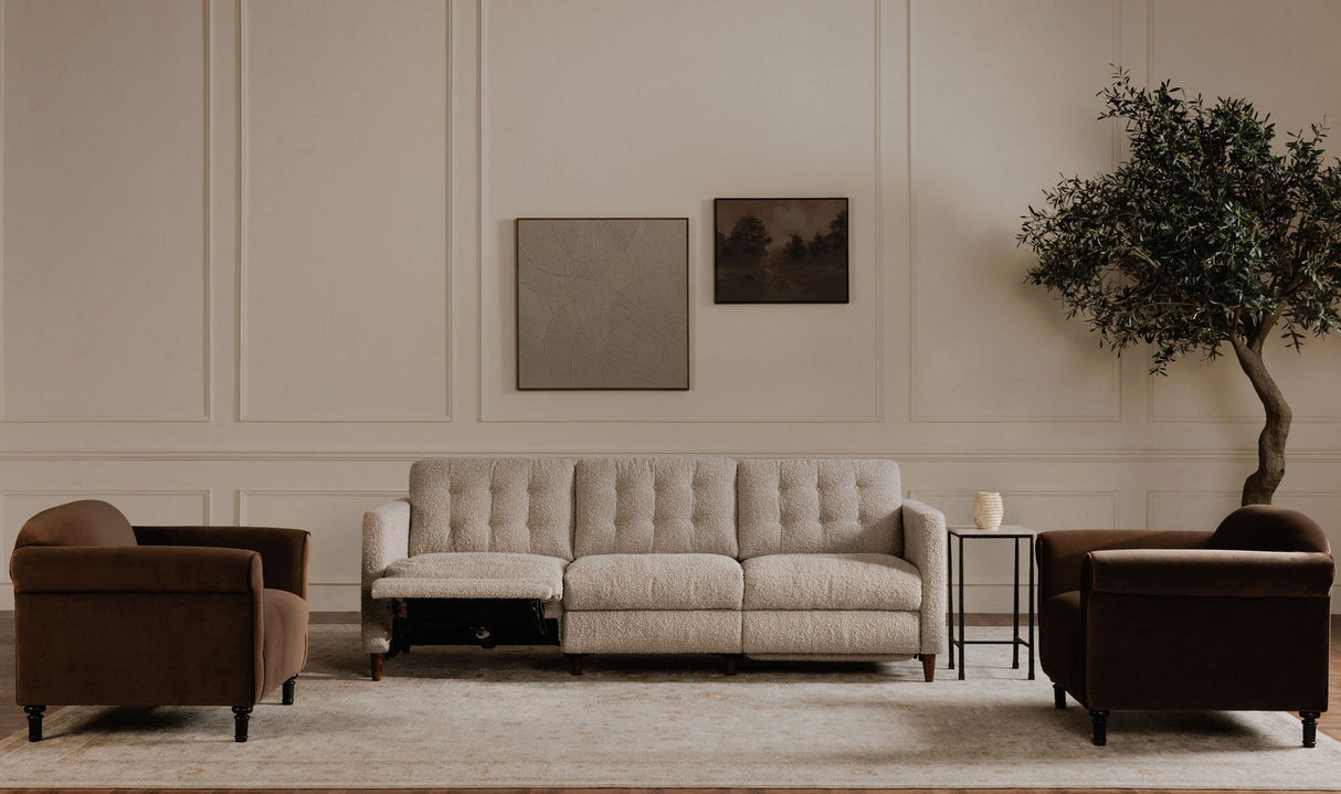 Bridgers Power Recliner Sofa Warm Grey by Moe's Home at Eve Furniture