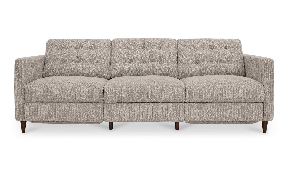 Bridgers Power Recliner Sofa Warm Grey by Moe's Home at Eve Furniture