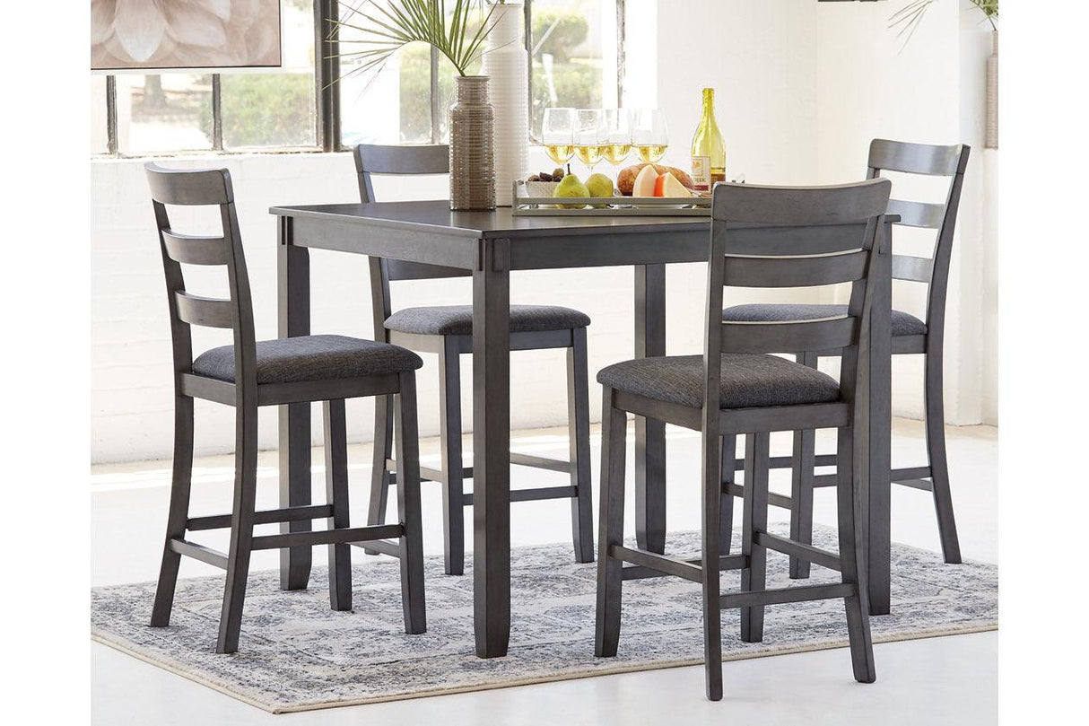 Bridson Counter Height Dining Table and 4 Bar Stools by Ashley at Eve Furniture