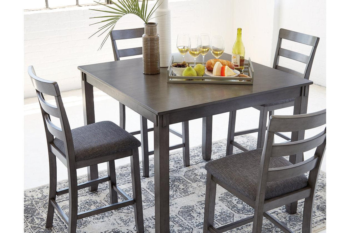 Bridson Counter Height Dining Table and 4 Bar Stools by Ashley at Eve Furniture