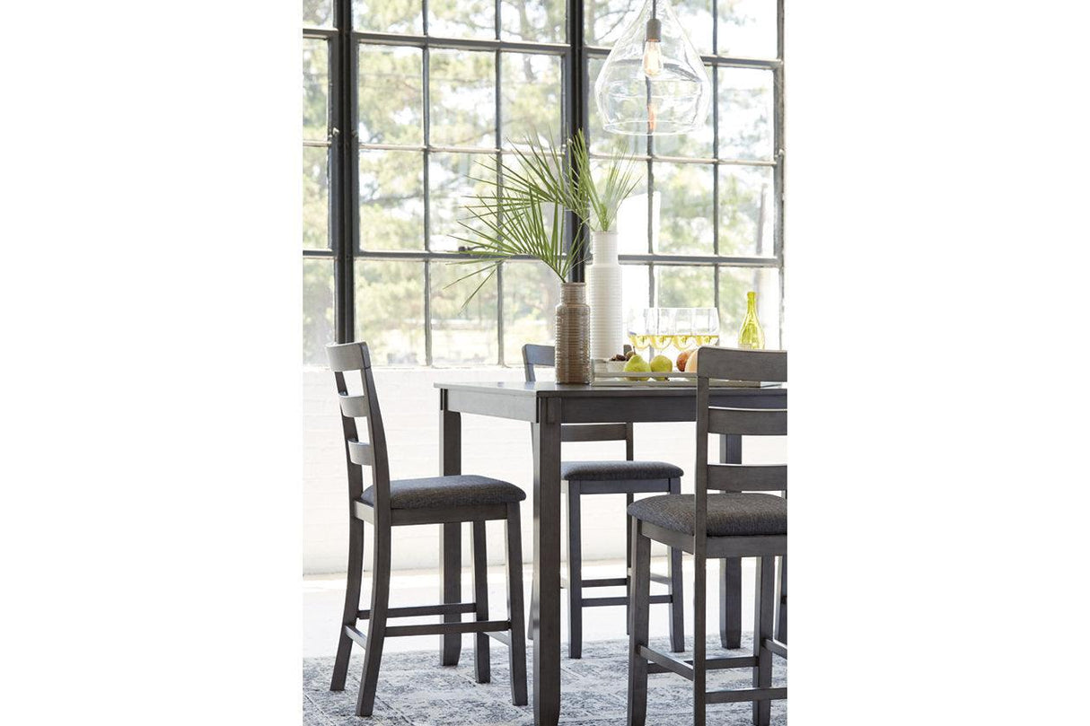 Bridson Counter Height Dining Table and 4 Bar Stools by Ashley at Eve Furniture