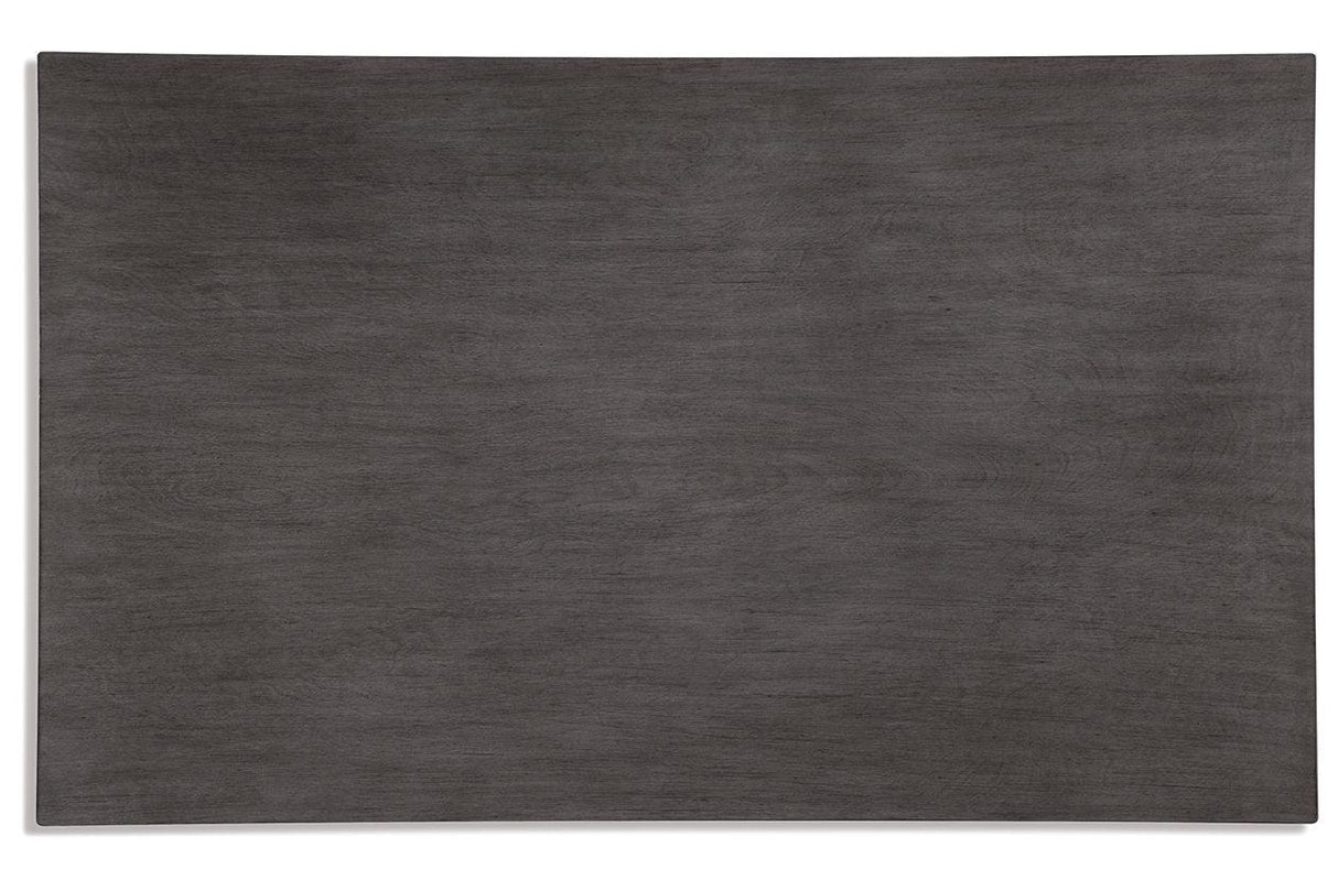 Bridson Gray Dining Table and Chairs with Bench by Ashley at Eve Furniture