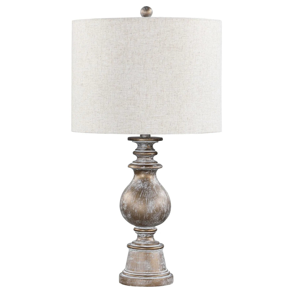 Brie Oatmeal/Antique Gold Drum Shade Table Lamp by Coaster at Eve Furniture