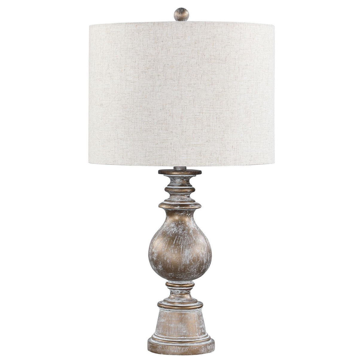 Brie Oatmeal/Antique Gold Drum Shade Table Lamp by Coaster at Eve Furniture