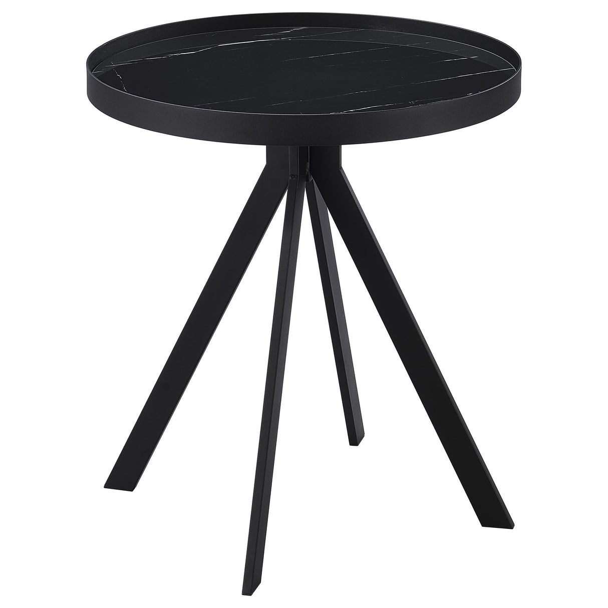 Briggs Black 2-Piece Round Coffee and End Table Set by Coaster at Eve Furniture