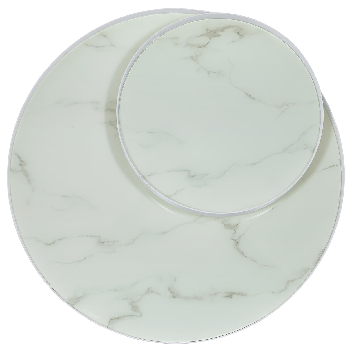 Briggs White 3-Piece Round Coffee and End Table Set by Coaster at Eve Furniture