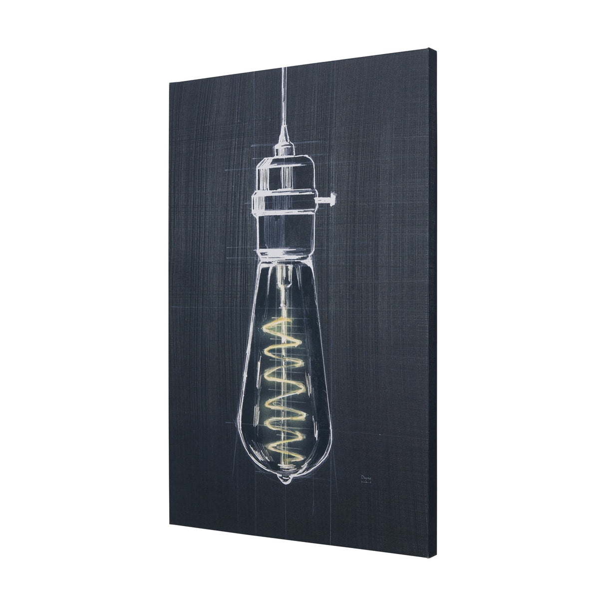 Bright Idea I by Mercana Studio a Hand Embellished Textured Canvas by Mercana at Eve Furniture