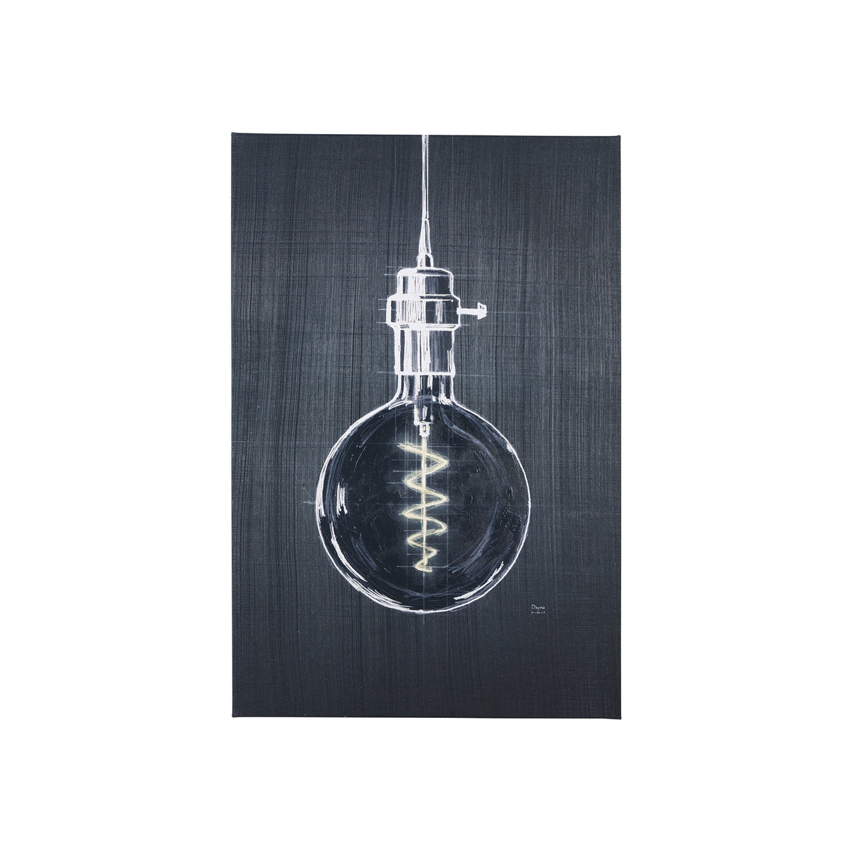 Bright Idea II by Mercana Studio a Hand Embellished Textured Canvas by Mercana at Eve Furniture