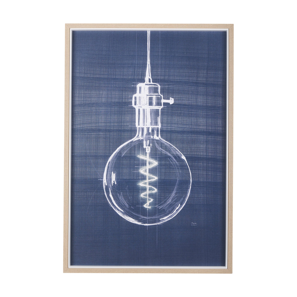 Bright Idea II by Mercana Studio a Hand Embellished Textured Framed Art Print by Mercana at Eve Furniture